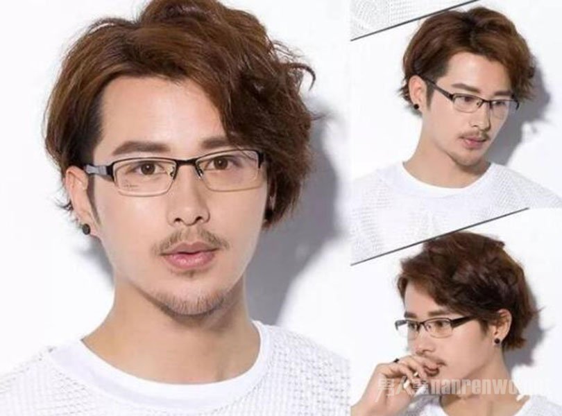 适合戴眼镜男生的发型 增添了时尚感