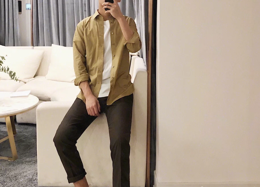 男生衬衫搭配图片 绽放出不一样的光芒